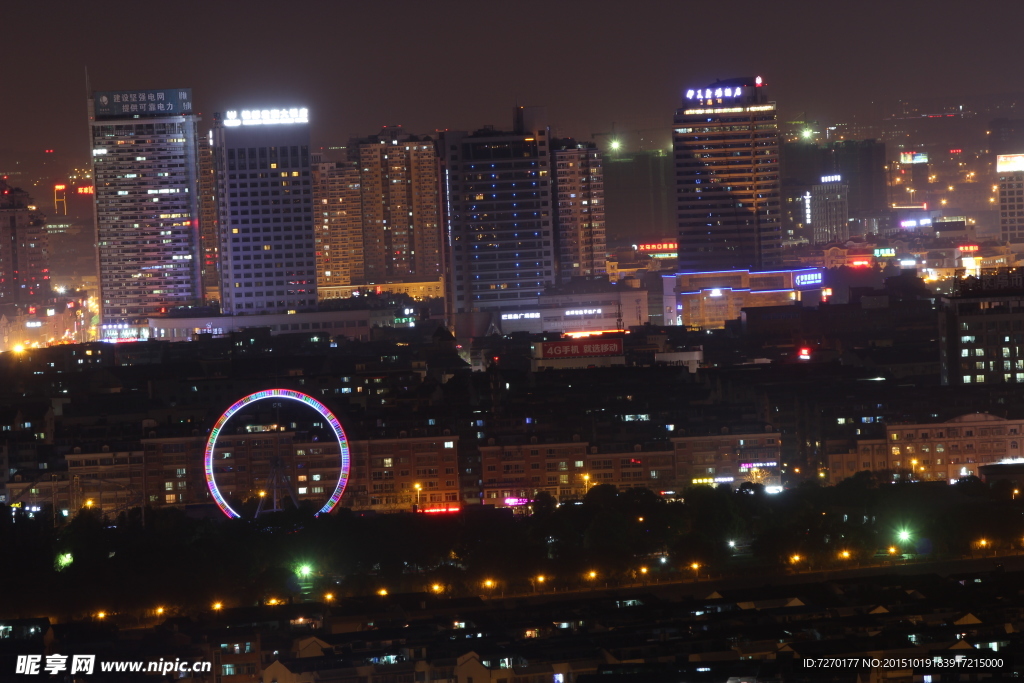 义乌夜景摄影图__建筑摄影_建筑园林_摄影图库