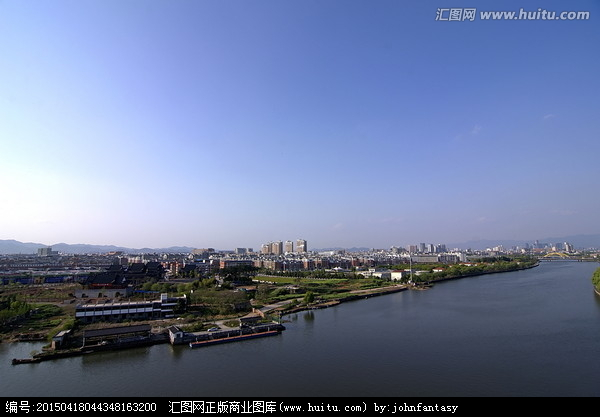 义乌南方联江滨南路城市全景大图,都市风光,建筑摄影,摄影,汇图网www.huitu.com